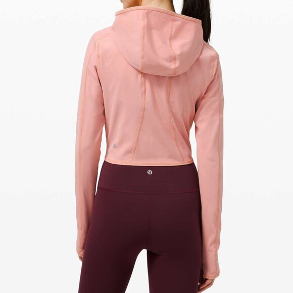 Lululemon Pink Pastel Break a Trail 1/2 Zip Hoodie Size 6 - Picture 2 of 10